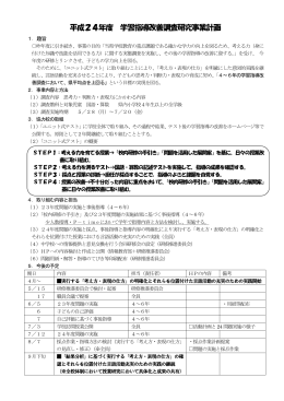 平成24年度 学習指導改善調査研究事業計画