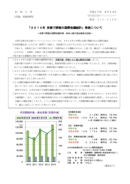 「2014年 京都で開催の国際会議統計」発表について