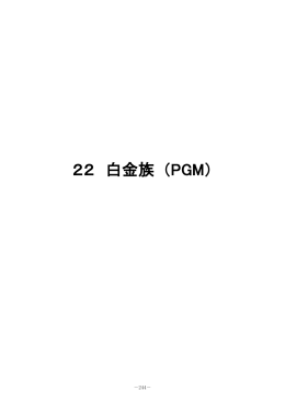 22 白金族 （PGM）