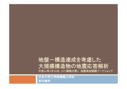 地盤－構造連成を考慮した 大規模構造物の地震応答解析