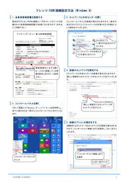 フレッツ ISDN 接続設定方法（Windows 8）