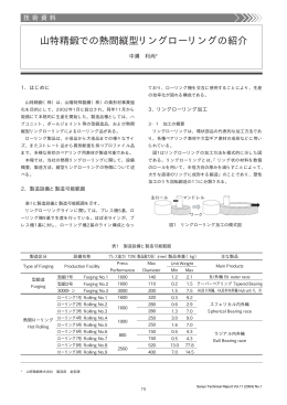 山特精鍛での熱間縦型リングローリングの紹介（PDF