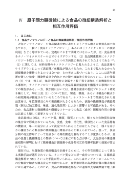 原子間力顕微鏡による食品の微細構造解析と相互作用評価