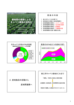産地間の連携による キャベツ産地の活性化