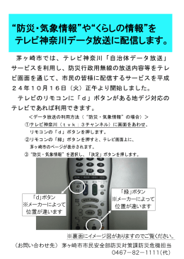 テレビ神奈川データ放送の利用方法 （PDF 1.1MB）