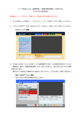 データ放送による「避難情報」「避難所開設情報」の表示方法 【NHK松山