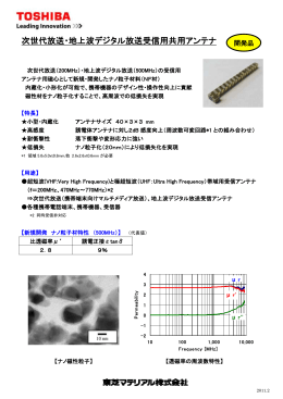 次世代放送・地上波デジタル放送受信用共用アンテナ ご紹介（約195KB）