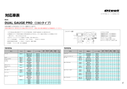 DUAL GAUGE PRO対応車表