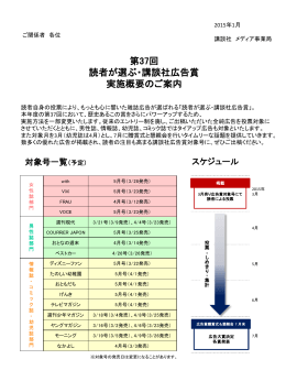 第37回「読者が選ぶ・講談社広告賞」