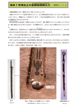 坂本1号墳出土の金銅装頭椎大刀 ( 解説シート3)