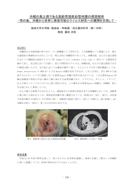 沖縄の風土病である高齢者頭部血管肉腫の病態解析
