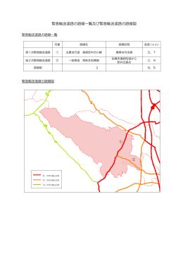 緊急輸送道路の路線一覧及び緊急輸送道路の路線図