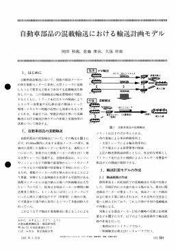 自動車部品の混載輸送における輸送計画モデル