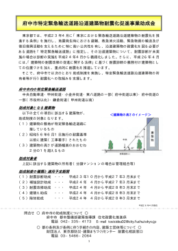 府中市特定緊急輸送道路沿道建築物耐震化促進事業助成金