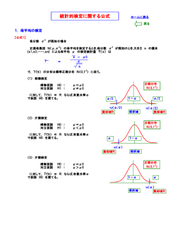 統計的検定に関する公式