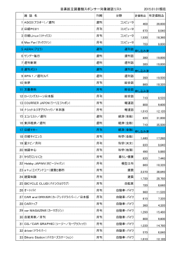 スポンサー募集雑誌一覧