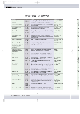 学協会誌等への論文発表 - 一般財団法人 発電設備技術検査協会