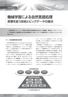 機械学習による自然言語処理 ― 言葉を扱う技術とビッグデータの