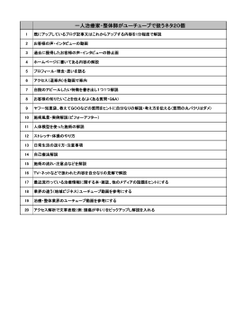 一人治療家・整体師がユーチューブで扱うネタ20個