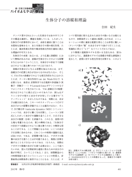 生体分子の溶媒和理論