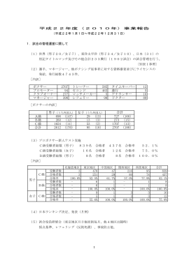 平成22年度事業報告書 - 日本ボクシングコミッション