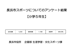 「市内小学校5年生のスポーツに関する調査結果」 [639KB