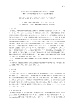 高校生投手における投球障害発生メカニズムの解明 ―体幹・下肢関節
