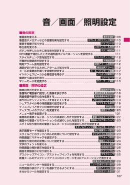 音／画面／照明設定