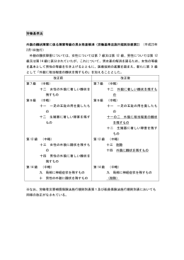 労働基準法施行規則別表第2