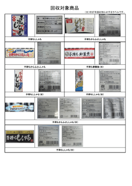 回収対象商品 (PDF : 316KB)
