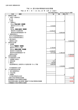 平成 24 度その他の事業会計収支計算書 平成 24 年 1 月 1 日 から 24