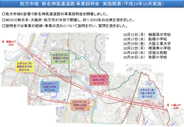 枚方市域 新名神高速道路事業説明会 実施概要（平成24年10月実施）