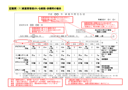 記載例 （1）麻薬管理者がいる病院・診療所の場合