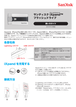 各部名称 iXpand を充電する 接続方法