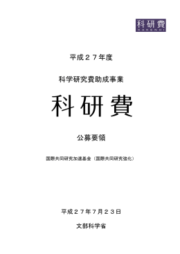国際共同研究加速基金（国際共同研究強化