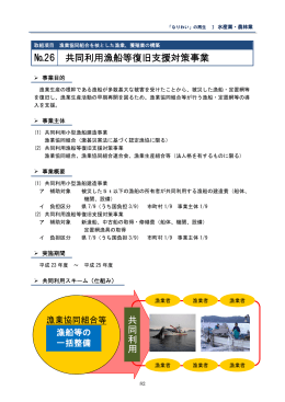 №26 共同利用漁船等復旧支援対策事業 共 同 利 用