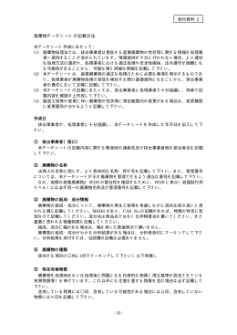 廃棄物データシートの記載方法