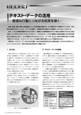 テキスト・データの活用 ― 最適な行動につながる知見を導く （825KB）