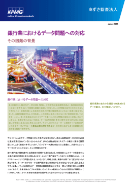 銀行業におけるデータ問題への対応