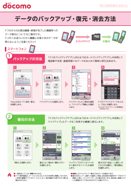 データのバックアップ・復元・消去方法 （PDF形式：1634KB）