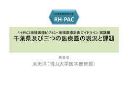 千葉県及び三つの医療圏の現況と課題