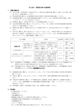法人設立・開設届出書の記載要領 法人設立・開設届出書の