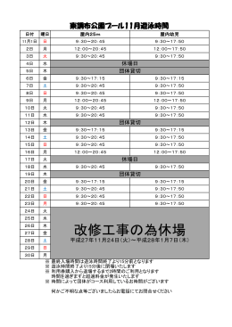 改修工事の為休場