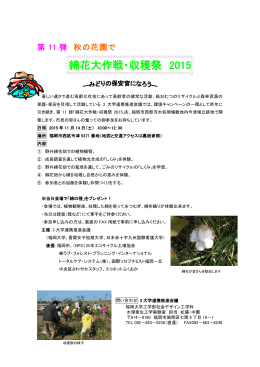 綿花大作戦・収穫祭 2015