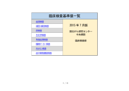 臨床検査基準値一覧（PDF）