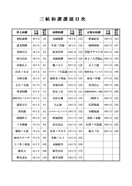 三帖和讃讃頭目次PDF