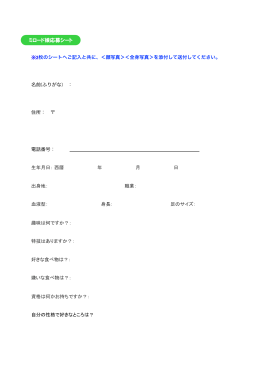 ミロード娘応募シート