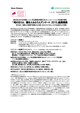 母の日コム 贈る人もらう人アンケート 2015
