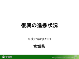 復興の進捗状況【平成27年2月11日】 [PDFファイル／3.86MB]