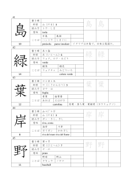 島 島 緑 緑 葉 葉 岸 岸 野 野